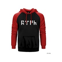 Türk Yazılı Kırmızı Renk Reglan Kol Sweatshirt / Hoodie
