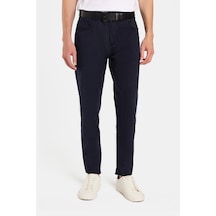 Tudors Erkek Regular Fit Rahat Kesim Mevsimlik Kanvas Lacivert Pantolon-34478 Lacivert