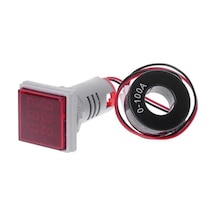 22mm Dijital Voltmetre Kare Ac 60-500v 0-100a Kırmızı