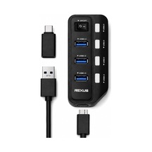 7 Port Usb Hub Usb 3.2 Gen1 5gbps, 4x Usb 3.2 + 3x Usb 2.0 Çoklayıcı, Açma Kapama Anahtarlı, Usb-a Ve Usb-c Adaptörlü, Plug & Play, Windows Mac Android Uyumlu Sy-u332