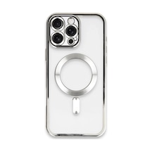 Apple iPhone Uyumlu  16 Pro Uyumlu Kılıf Kross Magneticsafe Kapak - Gümüş