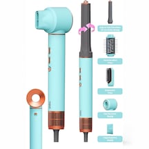 Mavi Air Brush 5in1 Bukle-hacimle-düzleştir-2-fırça Saç Kurutma - Şekil Makinesi 1300w 3-kdm.hız Sıcaklık Shd-1729 Çok Renkli