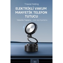 Vakumlu Elektrikli 3 Hareketli Araç Tutacağı 360 Derece Siyah