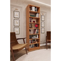 Asra Trend K-05 %100 MDF 60 cm 7 Raflı Kitaplık Petra Tasarım Kütüphane Ofis Rafı