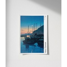 Çerçevesiz Poster Hasui Kawase Beppu'da Şafak 2