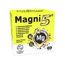 Magni5 Magnezyum Vitamin D3 B6 İçeren Takviye Edici Gıda 90 Kapsül Magni5 Magnezyum Vitamin D3 B6 İçeren Takviye Edici Gıda 90 Kapsül