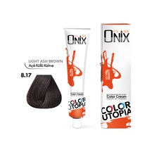 Tüp Saç Boyası 60 Ml Profesyonel Krem Boya - 8/17 Açık Küllü Kahve