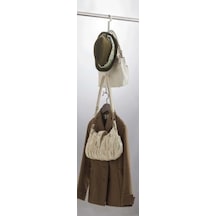 7647 Smart Askılı Elbise Dolabı Düzenleyici, Beyaz, Çelik, Minimalist Tasarım, 6 X 5 X 54 Cm Uxgxy