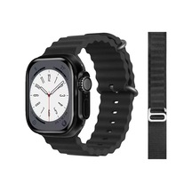 GS8 Watch 8 Ultra Akıllı Saat Siyah Watch 2.02 Inc Siyah Kordon Hediye (İthalatçı Garantili)