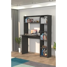 Duru Kitaplıklı Çalışma Masası Antrasit 120x60