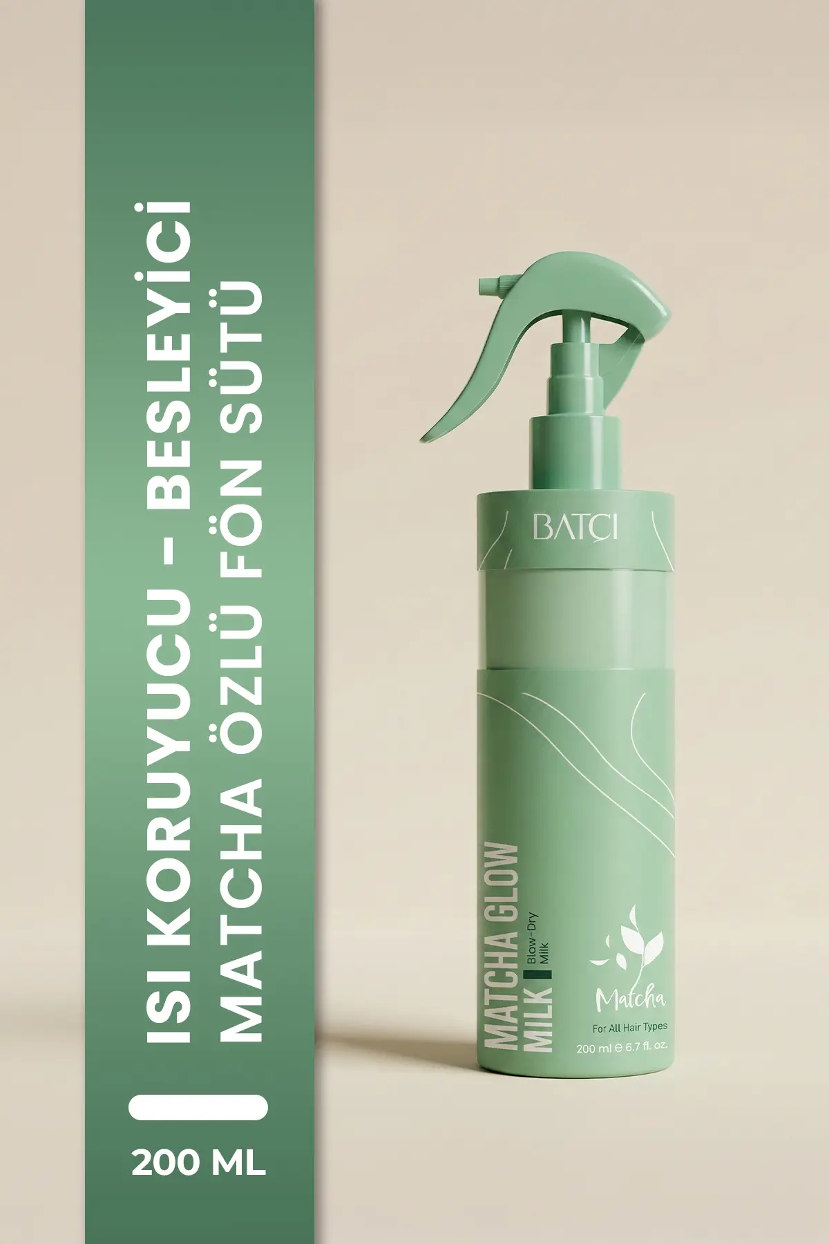 Matcha Özlü Çift Fazlı Saç Bakım Fön Sütü 200 Ml