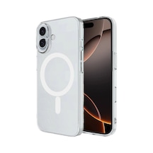 Apple Uyumlu iPhone 16 Plus Kılıf Magneticsafe Şeffaf Silikon Şeffaf