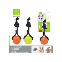 Nunbell Köpek Oyuncağı İpli Kauçuk Top 7 Cm Yüzen Atma Fırlatma Eğitim Topu