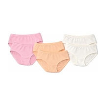İncili 6'lı Set Kız Çocuk Raporlu Ribana Külot 2 Ekru - 2 Pembe - 2 Şeftali Rengi Çok Renkli İncili 6'lı Set Kız Çocuk Raporlu Ribana Külot 2 Ekru - 2 Pembe - 2 Şeftali Rengi Çok Renkli