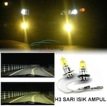 H3 Jdm Süper Sarı Işık Far Ampul 12V 100W