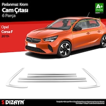 S-Dizayn Opel Corsa F Krom Cam Çıtası 6 Prç. 2019 Üzeri