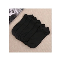 Worthy Socks 4'lü Koton Kadın Siyah Patik Çorap