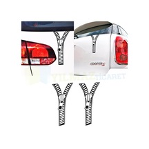 Fermuar Oto Motosiklet Sticker Kask Araç Araba Yapıştırma 2 Adet