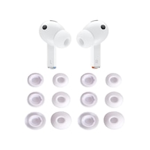 Samsung Galaxy Buds 3 Pro Aksesuarları İçin Yedek Silikon Kulaklık Ucu Seti Kulaklık Kulak Uçları, 6 Çift 3 Boyut S/m/l Beyaz