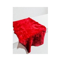 Kırmızı Samur Suni Kürk Peluş Kumaş 50x150 Cm Orta Tüylü Yumuşak Kumaş Kırmızı Kırmızı
