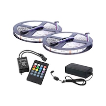 Rgb Sese Ve Müziğe Duyarlı Set 5-10 Metre Tak Çalıştır 3 Çip 5050