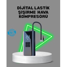 80w Kablosuz Dijital Ekranlı Taşınabilir Lastik Şişirme Pompası