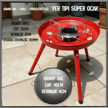 Uyguna-yakala Granit Sac + Grill + Dönüştürücülü Yer Tipi Süper Ocak-ykt.162 Çok Renkli