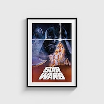 Star Wars 1977 Film Posteri Tablo Çerçeveli Poster Duvar Dekorasyonu Siyah Çerçeveli Tablo Siyah Çerçeveli Tablo Dn11d345sıyah