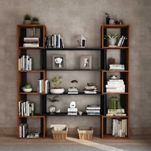 Woodesk Dublin Masif Ağaç Tik Renk 190x200 Kitaplık Cpt6012-200