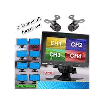 7 İnç Hybrid Monitör Ve 2 Adet Kelebek Kamera Set Kayıt Yapmaz