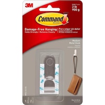 3m Command Mr12-ss-es Orta Boy Modern Metal Askı, Max 900 Gr 1 Askı + 2 Orta Boy Cırt Bant Açık Bej