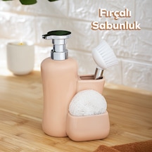 Porsima 277744 Sıvı Sabunluk Fırçalı Süngerlikli Sabunluk Pudra