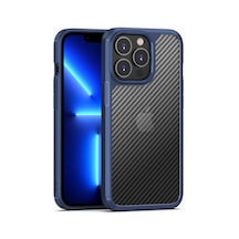 Zore Apple iPhone 13 Pro Max Uyumlu Omsy İnoks Kılıf-mavi