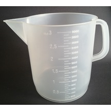 Kartell Plastik Kulplu Beher 3000 ML
