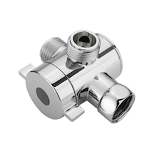 Springsun 3 Yollu Duş Başlığı Adaptörü - Kol Montajlı Krom Kaplama Abs Malzeme