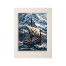 Viking Gemisi A3 Metal Tablo Viking Savaşçıları, İskandinav Fiyortları Ve Karlı Dağ Manzaralı Dekoratif Duvar Tablosu Çok Renkli - 937548258 Çok Renkli - 937548258 Çok Renkli