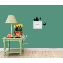 4 Adet Penguenler Priz Sticker