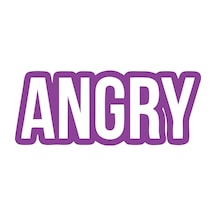 Angry Araba Sticker 17x17 Cm Mor