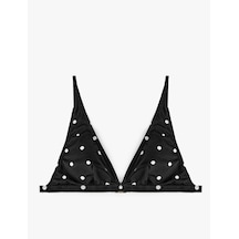 Koton Puantiye Desenli Bralet Bikini Üst Siyah 6sak10138mm