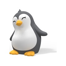 Dhink Silikon Şarjlı Gece Lambası Penguen Beyaz - Siyah