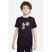 Tshirthane Astronot Cleaner Baskılı Unisex Çocuk Siyah T-Shirt