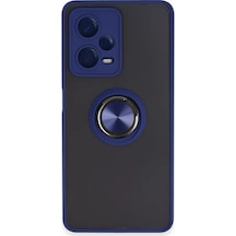 Newface Xiaomi Redmi Note 12 5g Kılıf Montreal Yüzüklü Silikon Kapak - Lacivert