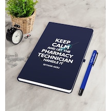 Kişiye Özel Eczacı Teknisyeni Lacivert Defter Kalem Seti
