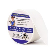 Tr Çift Taraflı Bant Köpük Bant 45mm X 2mt 6 Adet Çerçeve Tablo Halı Yapıştırma Bandı İç Ve Dış Mekan Sü