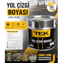 Tek Boya Yol Çizgi Boyası Sarı Renk 12 Litre 20 Kg