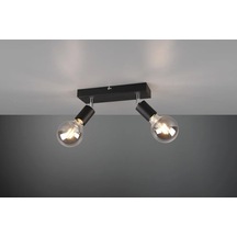 Riolıght Modern1 Siyah1 2xe27 Mafsallı Hareketli1 Başlık Glop Ampul Hariç Metal Spot Avize Siyah