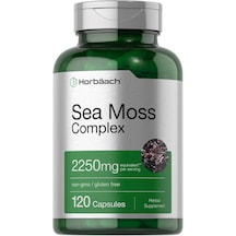 Horbäach Sea Moss Complex Complex a With Bladderwrack & Burdock Root 2250mg 120 Caps Aromasız Horbäach Sea Moss Complex Complex a With Bladderwrack & Burdock Root 2250mg 120 Caps Aromasız