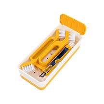 Reedark 4'lü Çok Amaçlı Temizlik Fırçası Seti - Banyo, Mutfak Ve Pencere Aralıkları İçin Pratik Çözüm Sarı