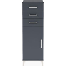 Arges Dolap 3 Çekmeceli Tek Kapaklı 44x30x134 Antrasit-antrasit Antrasit
