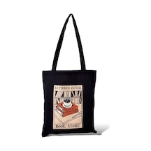 Toz Vintage Siyah Çift Taraf Desenli Coffe Bez Kol- Omuz Çanta Ekru - Siyah